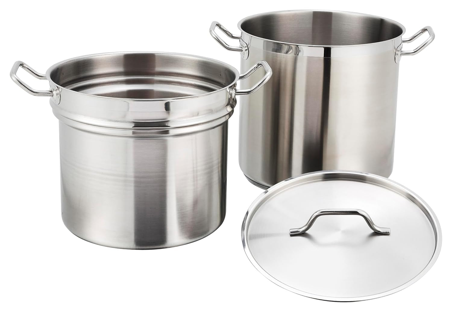 8 Quart Winware Stainless Double Boiler with Cover