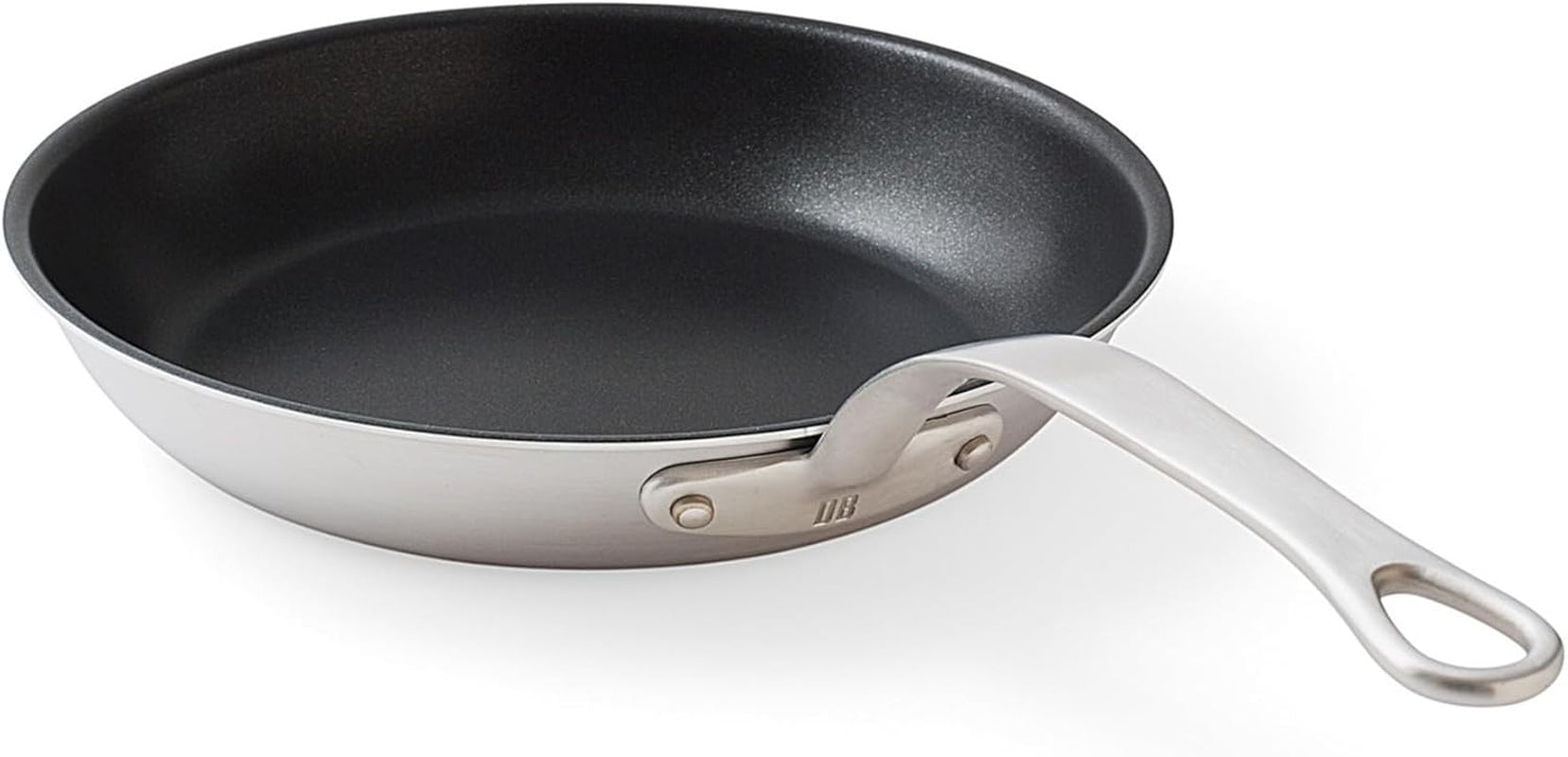 10” Non Stick Pan - French Inspired Stainless Steel Frying Pan, Non Stick Skillet, Induction Compatible & Oven Safe