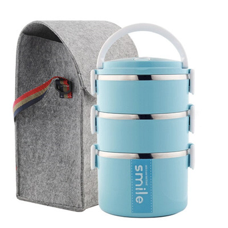 Stainless Steel Round Lunch Box – Durable & Portable Food Container