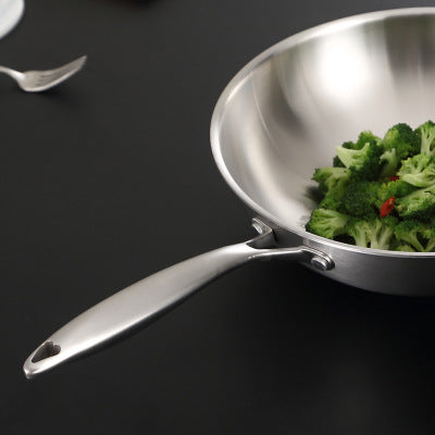 Stainless Steel Non-stick Frying Pan Without Oil Smoke