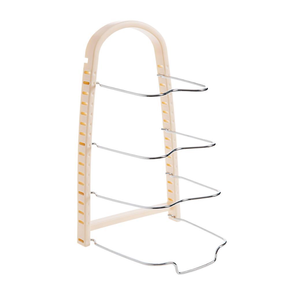 Non-perforated stainless steel pot rack