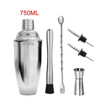 550ML/750ML Cocktail Shaker Mixer Stainless Steel Wine Martini Boston Shaker for Bartender Drink Party Bar Tools
