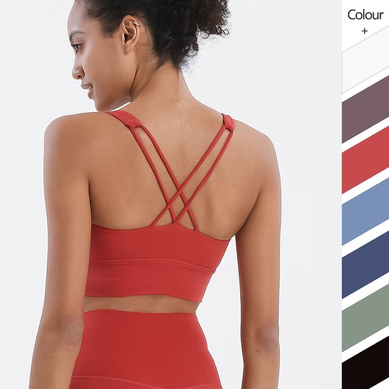 Crisscross Strap Performance Crop Top