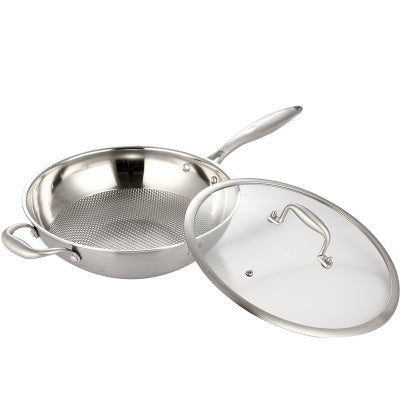 Stainless Steel Non-stick Frying Pan Without Oil Smoke