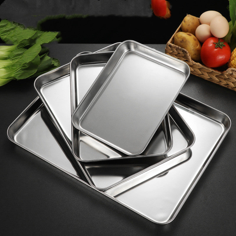 Stainless Steel Rice Noodle Plate With Thickened Flat Bottom Plate