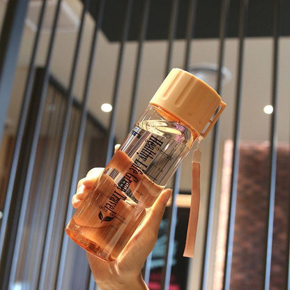 Simple plastic bottle with lid cup