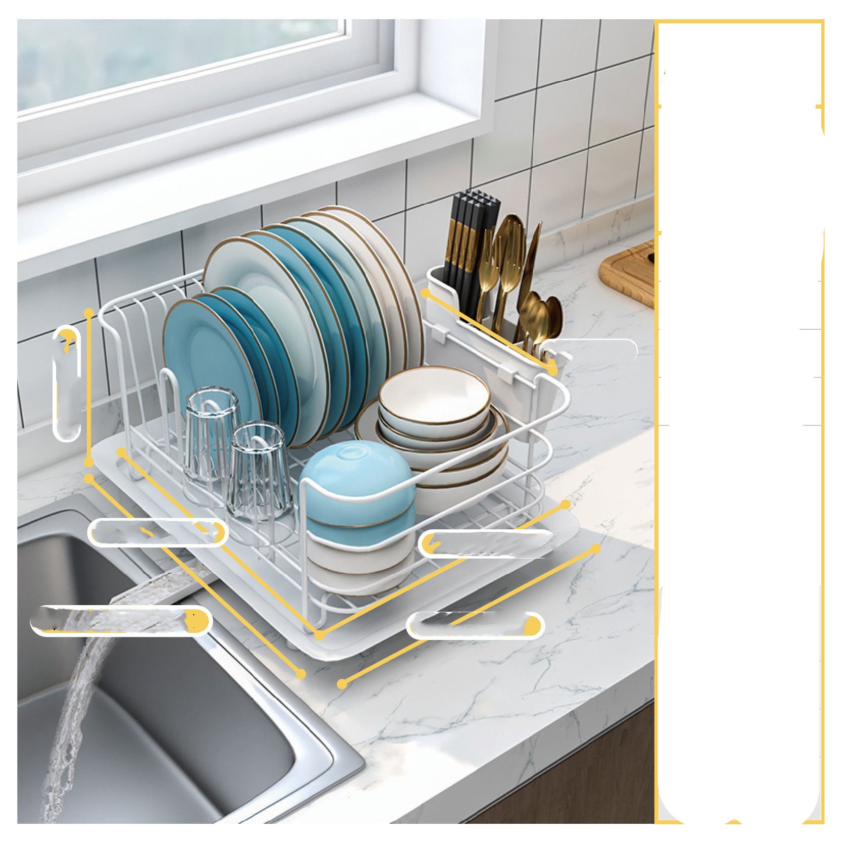 Stainless Steel Dish Rack – Drain Rack & Kitchen Shelf