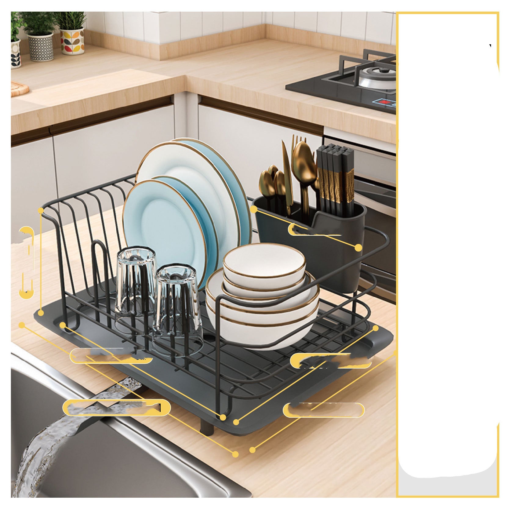 Stainless Steel Dish Rack – Drain Rack & Kitchen Shelf