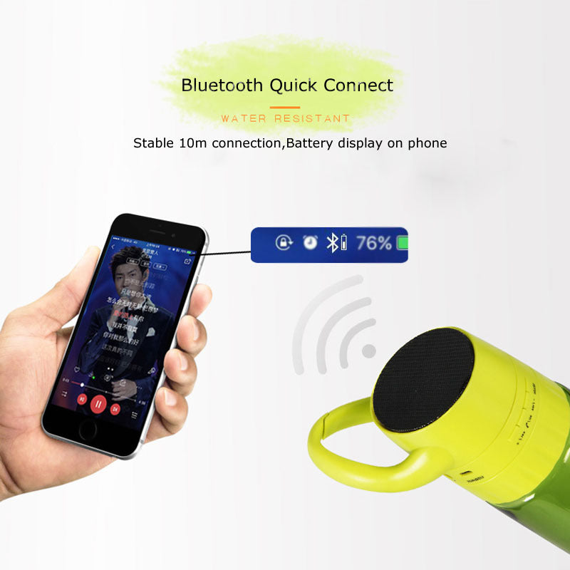 Water Bottle with Integrated Bluetooth Speaker