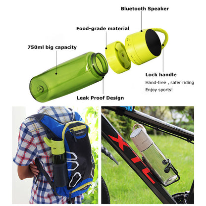 Water Bottle with Integrated Bluetooth Speaker