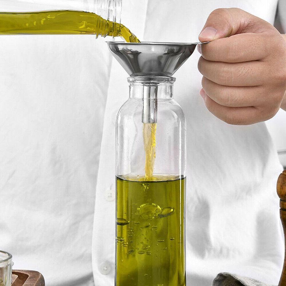 Portable Stainless Steel Mini Metal Funnel 3-In-1 Set