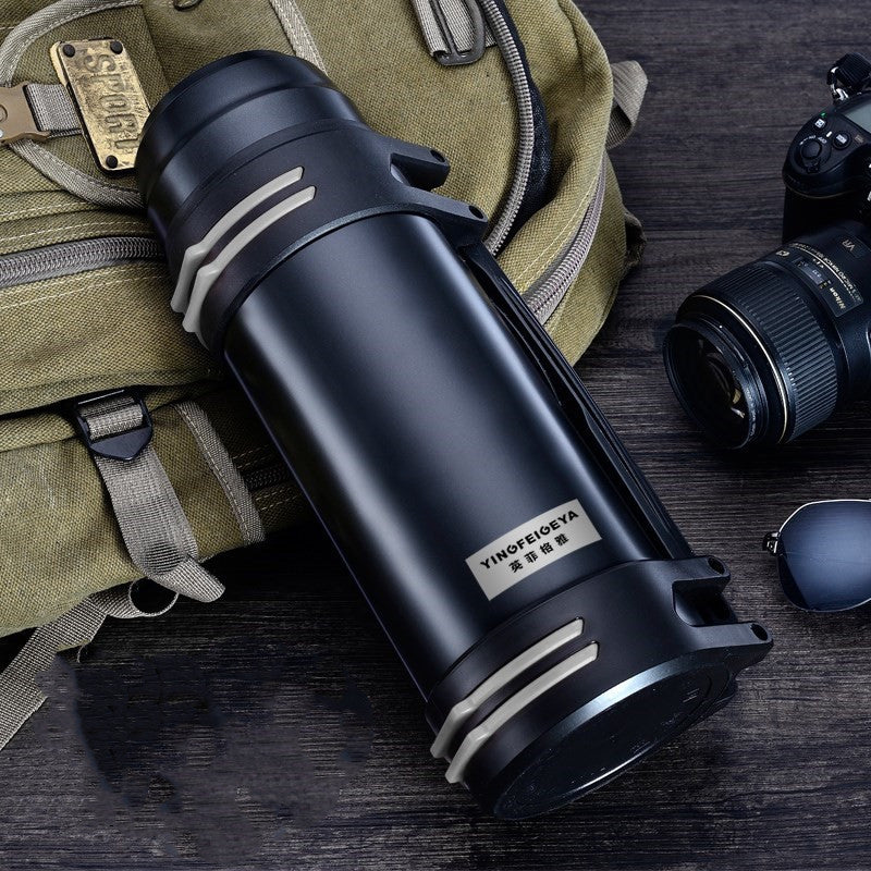 2 Liter Stainless Steel Thermos Flask: Keep Drinks Hot or Cold for Extended Periods