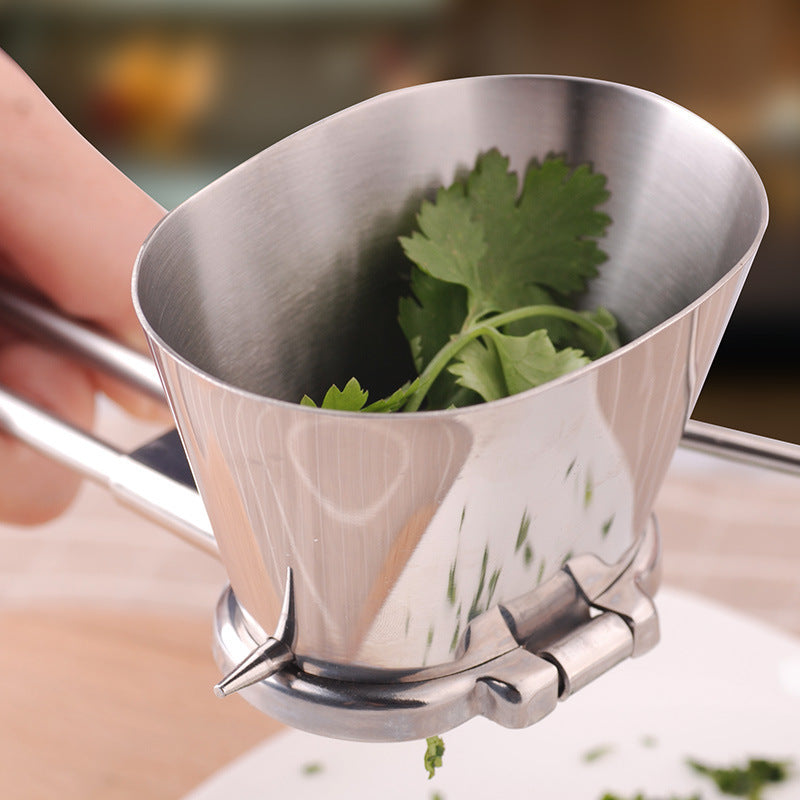 Hand-Operated Stainless Steel Parsley Shredder – Vegetable & Herb Chopper