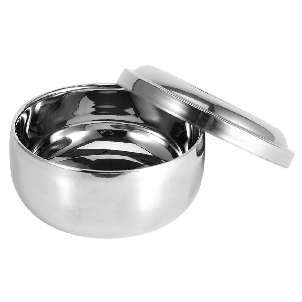 Stainless Steel Shaving Soap Bowl Shaving Brush Holder