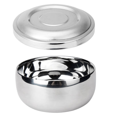 Stainless Steel Shaving Soap Bowl Shaving Brush Holder