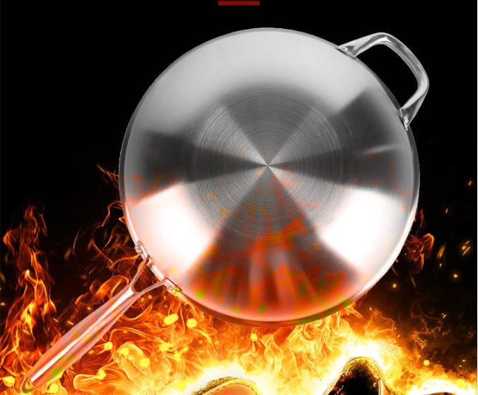 Stainless Steel Wok – Non-Stick Pan for Induction and Gas Stoves
