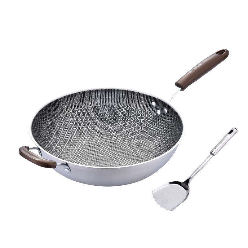 Stainless Steel Wok – Non-Stick Pan for Induction and Gas Stoves