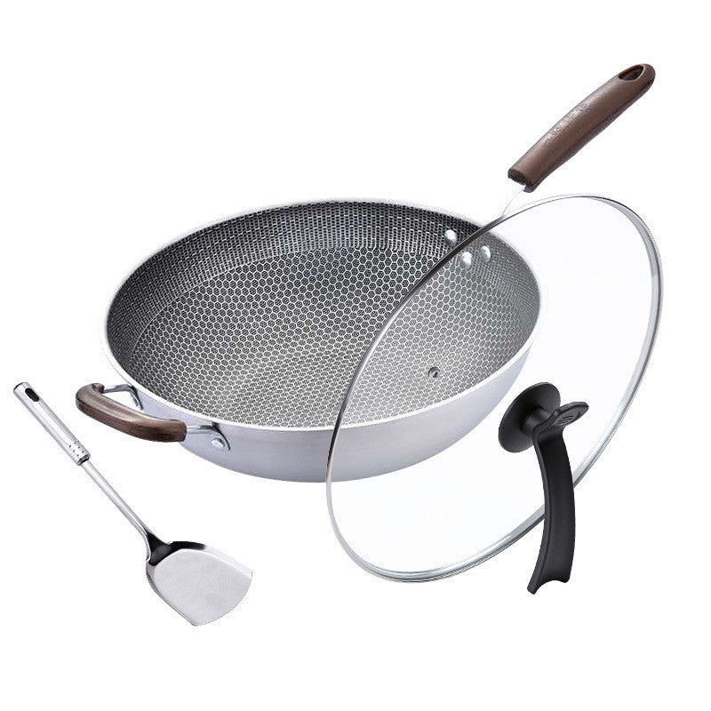 Stainless Steel Wok – Non-Stick Pan for Induction and Gas Stoves