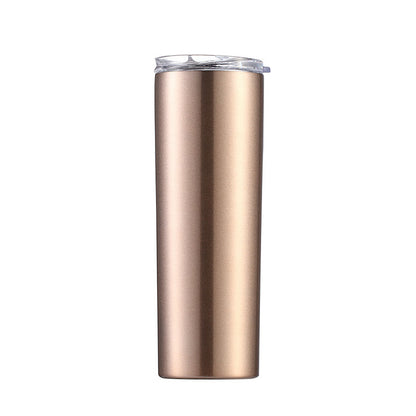 Skinny Tumbler Thermos Beer Wine Mug With Straws