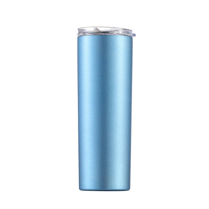 Skinny Tumbler Thermos Beer Wine Mug With Straws