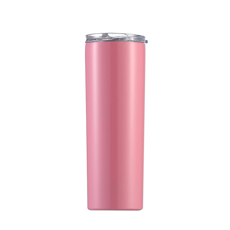 Skinny Tumbler Thermos Beer Wine Mug With Straws