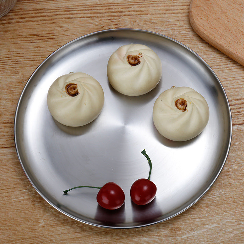 Stainless Steel Korean Barbecue Plate Fruit Plate