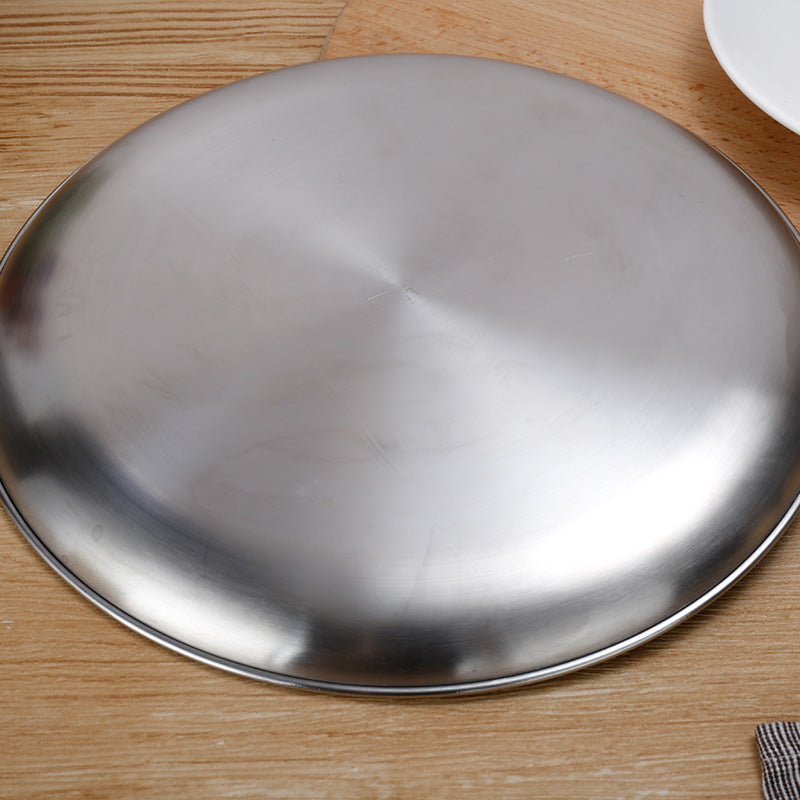 Stainless Steel Korean Barbecue Plate Fruit Plate