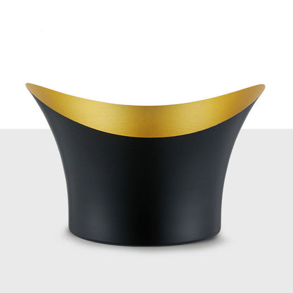 Stainless Steel Champagne & Ice Bowl – Golden Salad & Champagne Bucket