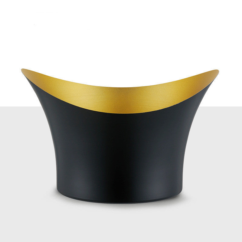 Stainless Steel Champagne & Ice Bowl – Golden Salad & Champagne Bucket