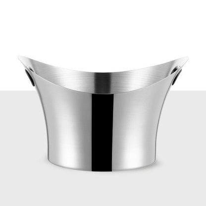 Stainless Steel Champagne & Ice Bowl – Golden Salad & Champagne Bucket
