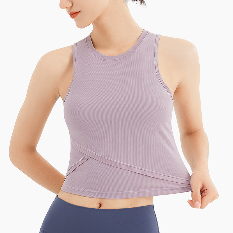 Cross-Waist Active Crop
