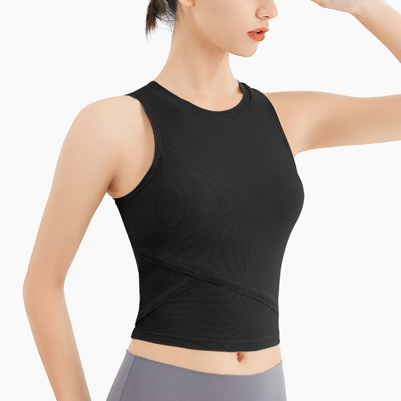 Cross-Waist Active Crop