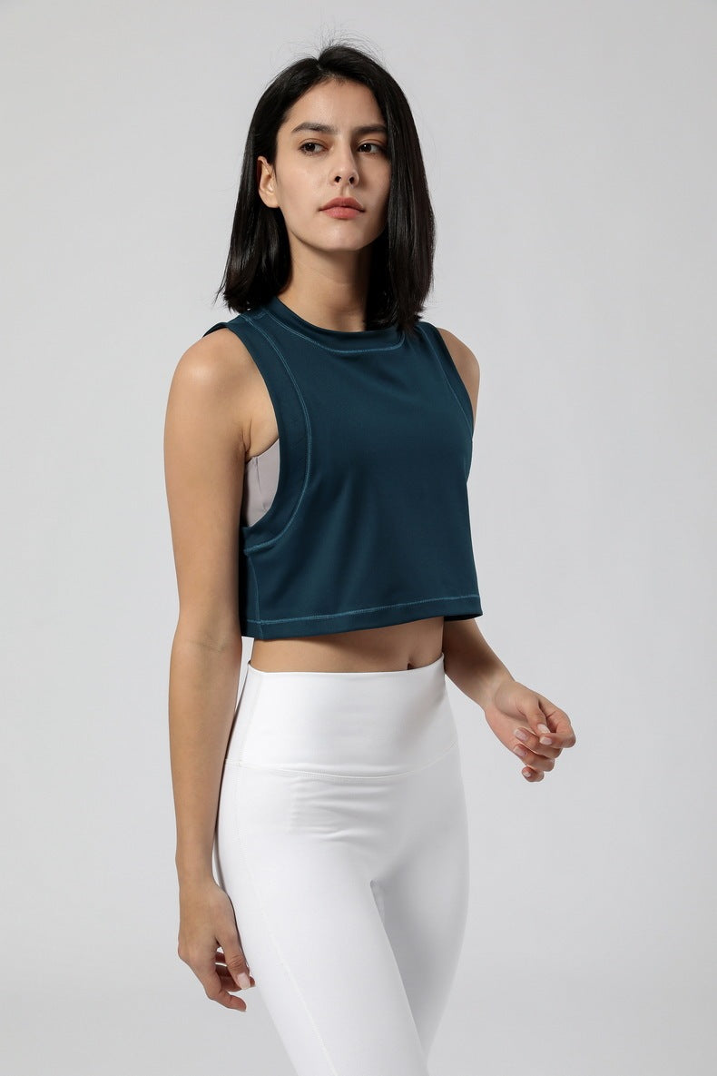 Yoga Fitness Vest Running Sports T-Shirt Women