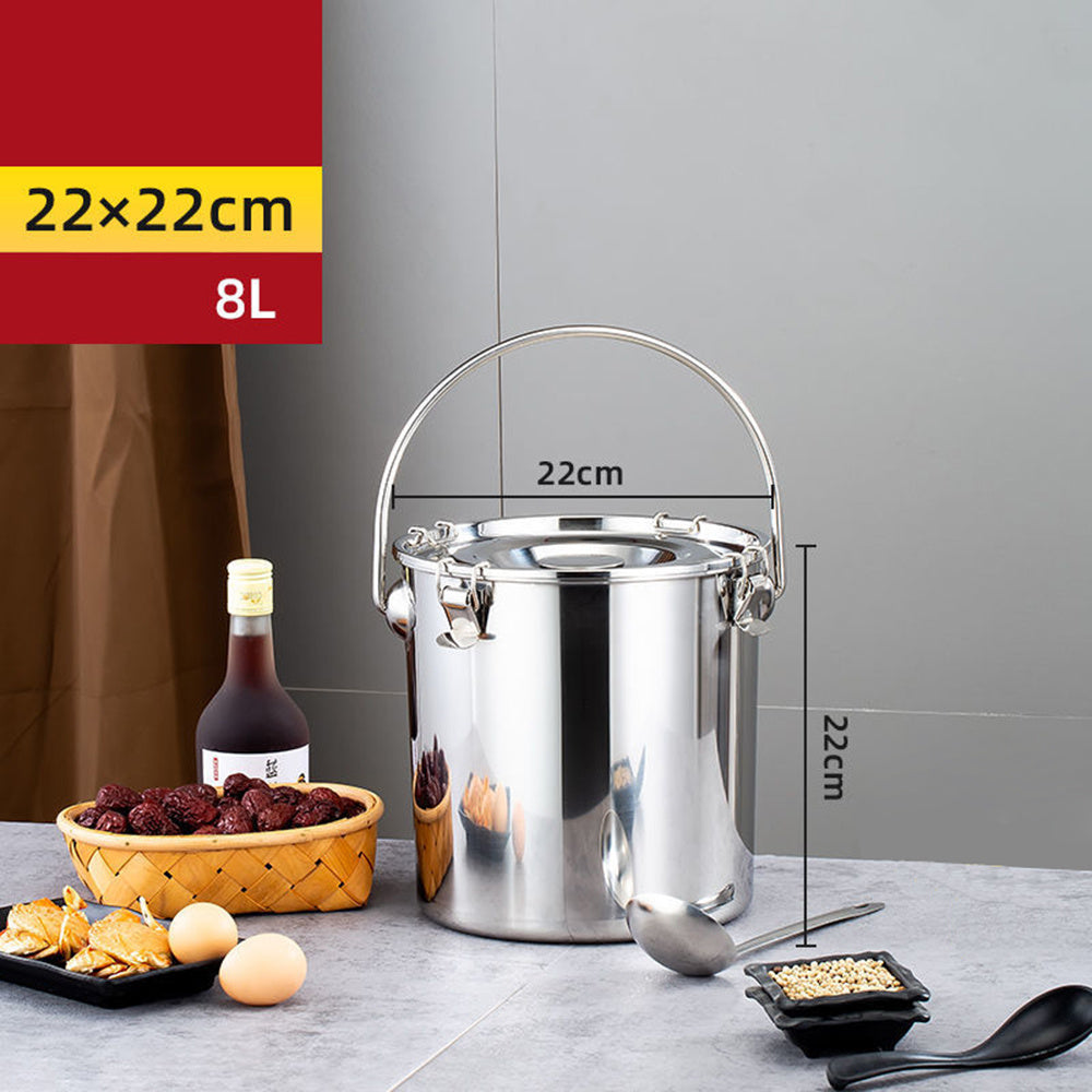 Thickened 304 Stainless Steel Sealed Bucket