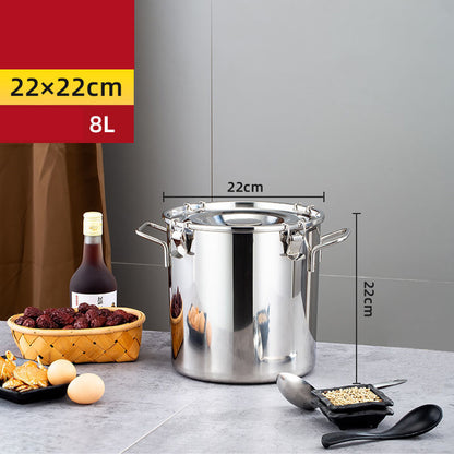 Thickened 304 Stainless Steel Sealed Bucket