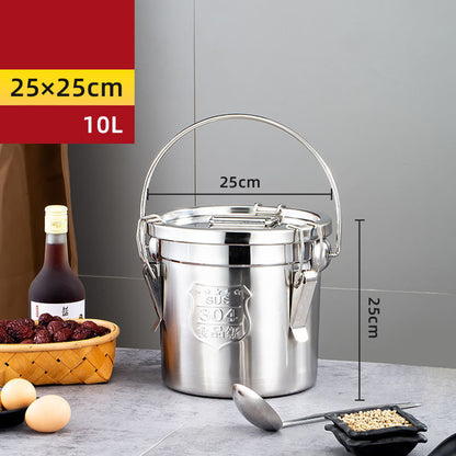 Thickened 304 Stainless Steel Sealed Bucket