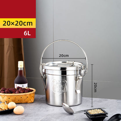 Thickened 304 Stainless Steel Sealed Bucket