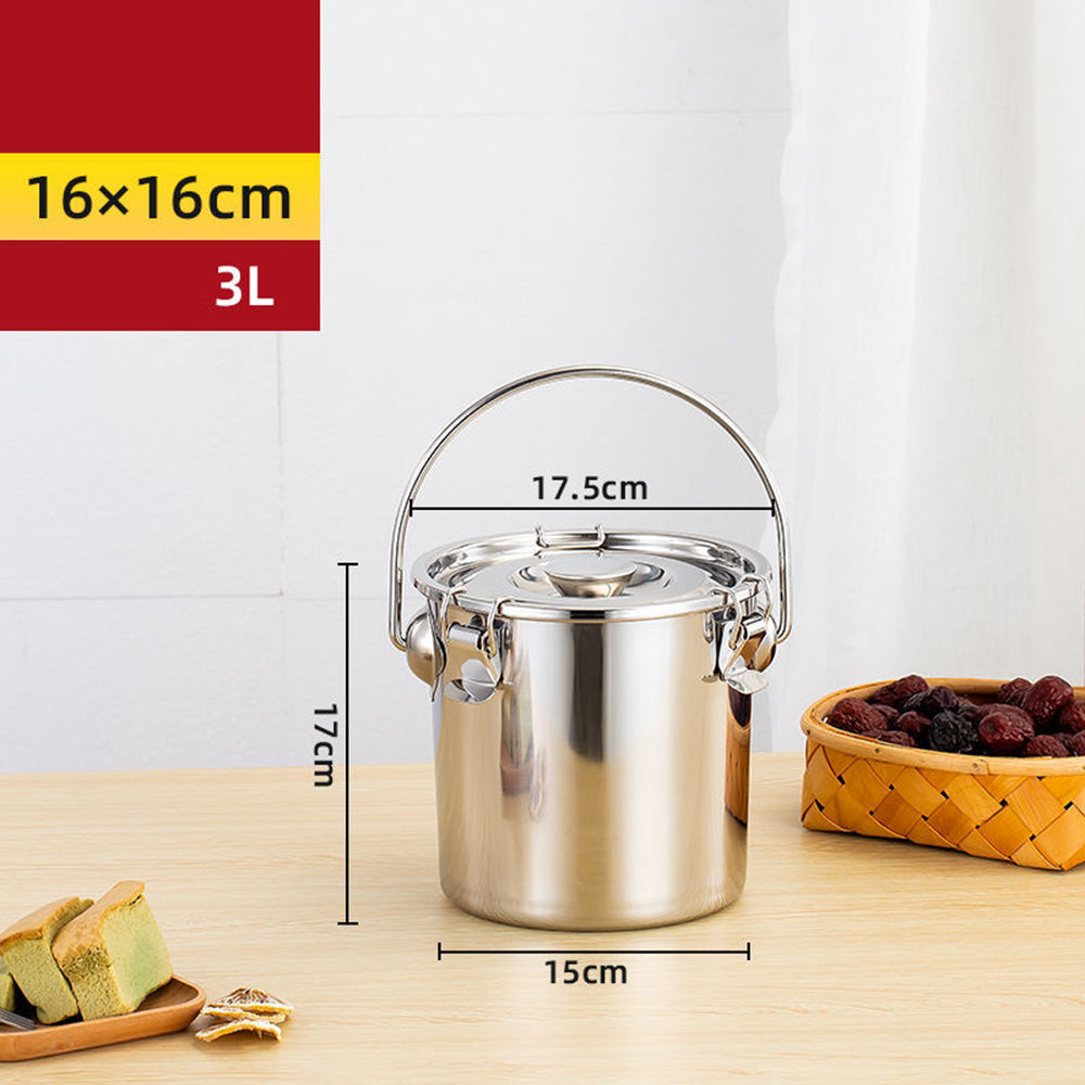 Thickened 304 Stainless Steel Sealed Bucket