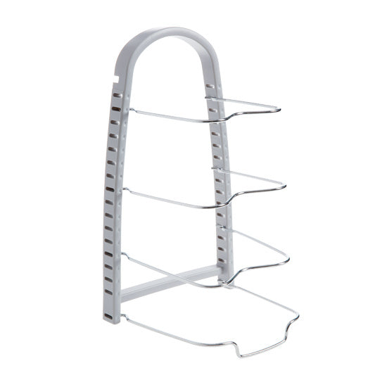 Non-perforated stainless steel pot rack