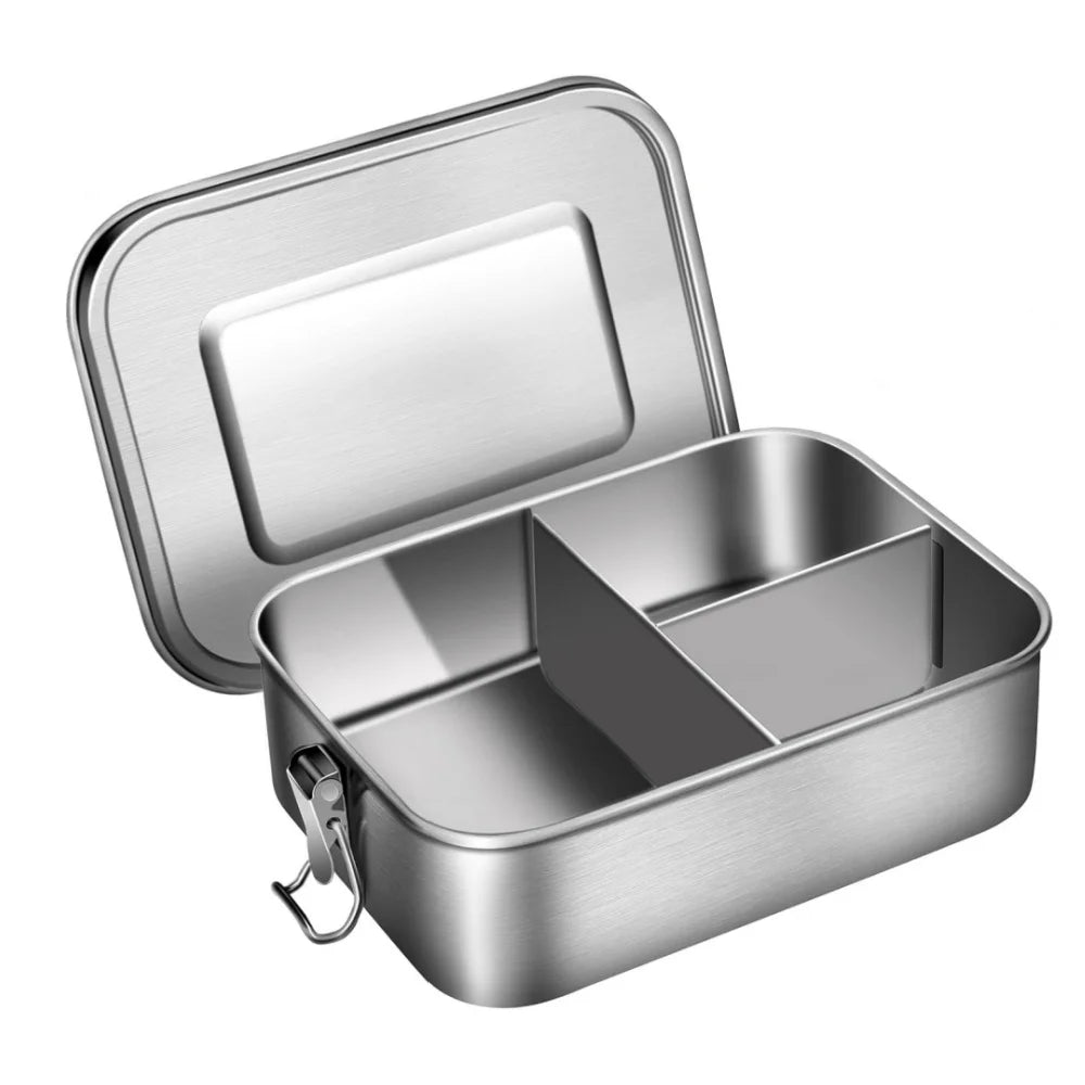 Bento Lunch Box Adults, Stainless Steel Airtight Lunchbox Food Taper Meal Prep, BPA-Free
