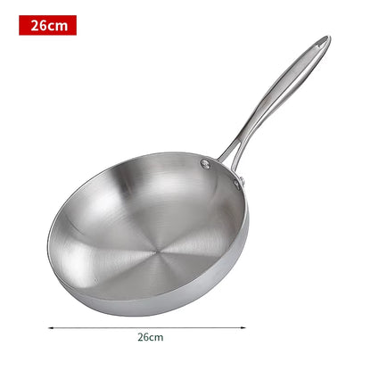 304 Stainless Steel Frying Pan Nonstick Kitchen Cookware for Gas Stove and Induction Cooker