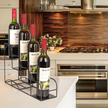 Syrup & Seasoning Rack for Coffee and Kitchen, Iron 4 Compartment Organizer