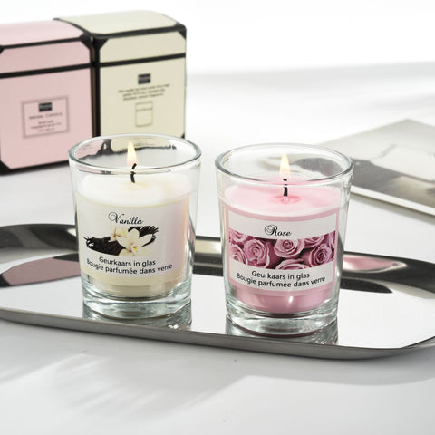 Elegant Scented Candle in Glass Jar