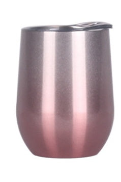 Double Stainless Steel Wine Glass – Big Belly Water Cup