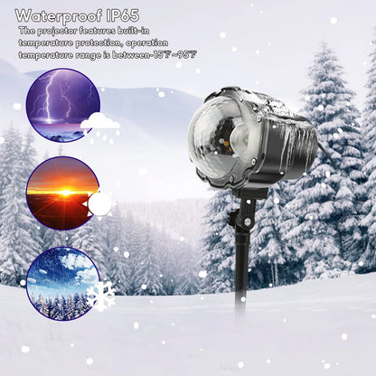 Snowfall Christmas Light Projector, Indoor Outdoor Holiday Projector Lights with Remote Control