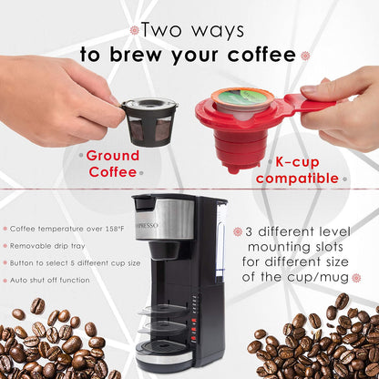 Coffee Maker – K-Cup & Ground Coffee Compatible