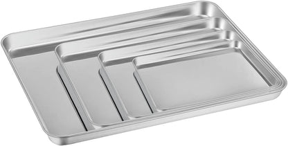 26 X 20 X 2.5 Cm Stainless Steel Baking Sheet Pan, Healthy & Non Toxic, Easy Clean & Dishwasher Safe