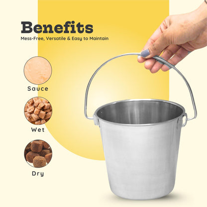 13 Quart Heavy Duty Stainless Steel round Bucket with Handle