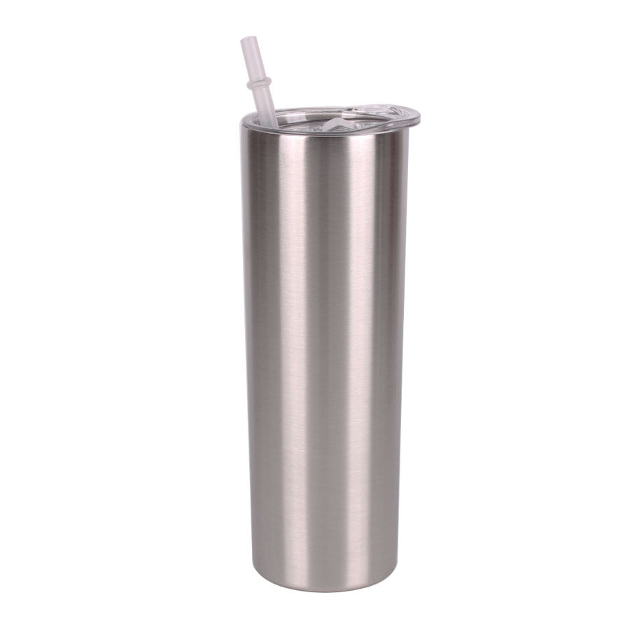 Double-Layer Stainless Steel Straw Tumbler, Insulated Slimming Water Cup