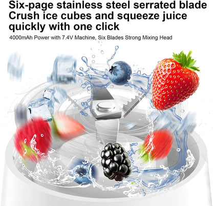 Personal USB Juicer for Smoothies & Shakes, 6 3D Blades